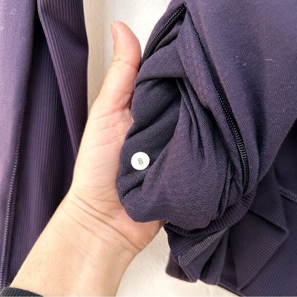 Lululemon Bhakti Yoga Zip Up Jacket in Black Grape Purple Violet size 8 - Picture 10 of 12